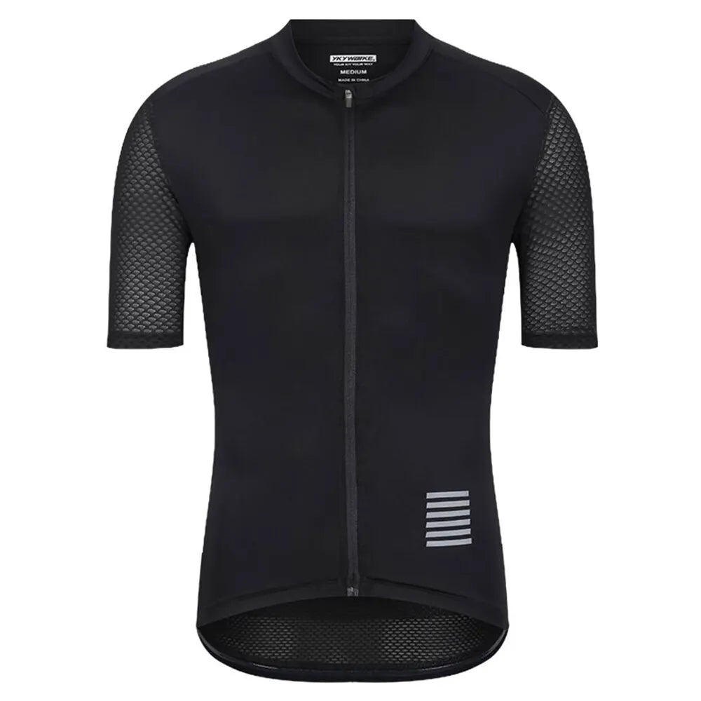 Men Cycling Jersey Short Sleeve Reflective Shirt Downhill Jersey Pro Team Mountain Bicycle