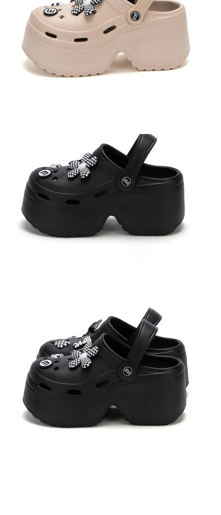 Slipper Clog Woman charm Sandal Flip Flops High Heel Platform Slides - Fashionqueene.com