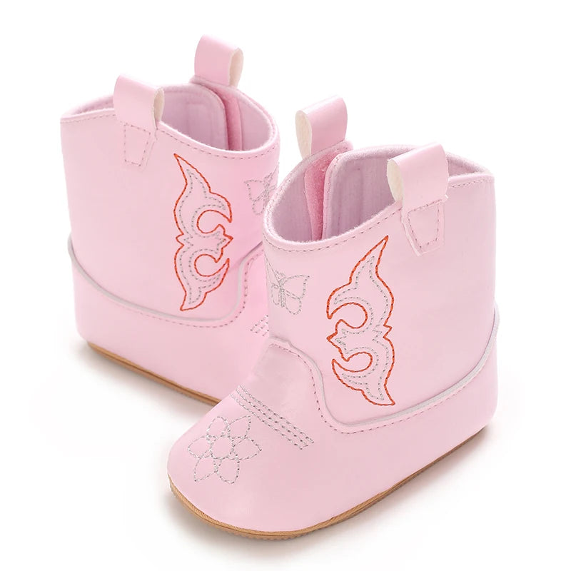 Baby Boots Made Of Soft PU and High-quality Cotton Short Boots With Rubber Soles and Anti Slip Baby