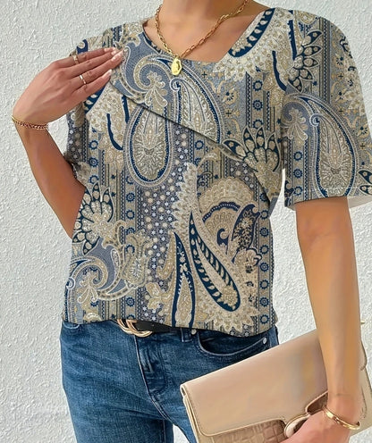 Temperament Blouse Casual Loose Woman Shirt Elegant Short Sleeve Blouse Weekday