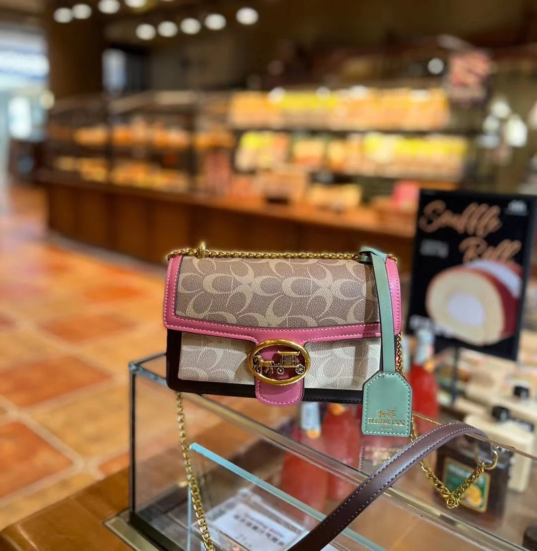 Light luxury women's high-end color contrast single shoulder underarm bag