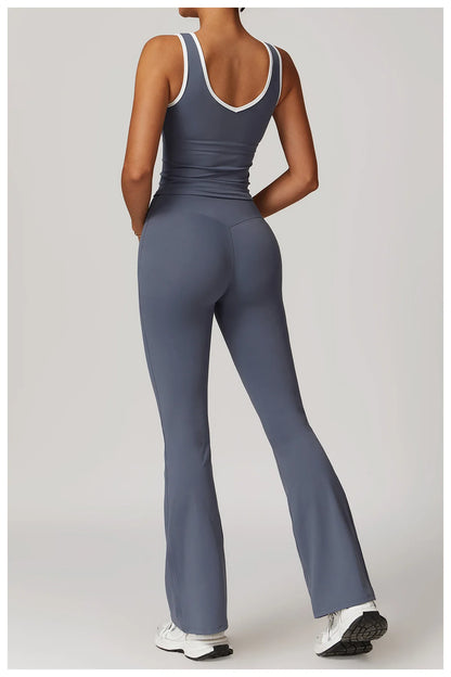 Yoga Set 2 Pieces Workout Outfits Fitness Sportswear Gym Tracksuit High Waist Leggings Sports Bra Athletic Wear Women Clothes
