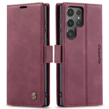 Flip Wallet Case for Samsung Galaxy S24 Ultra S24 Plus S24, Leather Magnetic Folio Cover with Card Holder Shockproof