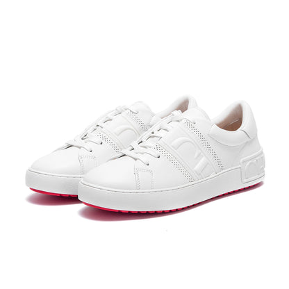 Women Casual Shoes White Flat Board Balance Technology Press Insole Comfort Sneakers