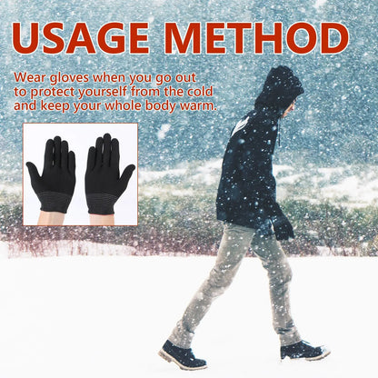 Nylon Gloves Winter Outdoor Sports Skiing Cold Hand Care Massage Heating Warm Gloves