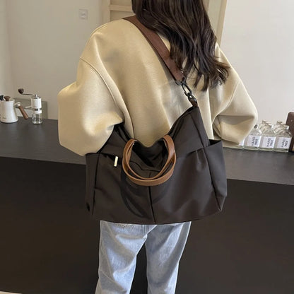 Stylish Nylon Tote Student shoudler Bags for Women Ladies Business Hand-held Briefcase Commuter Tote A4 Laptop High-end Designer