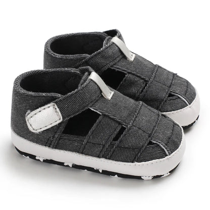 Newborn Boys And Girls Baby Shoes Canvas Soft Soles First Walking Shoes Breathable