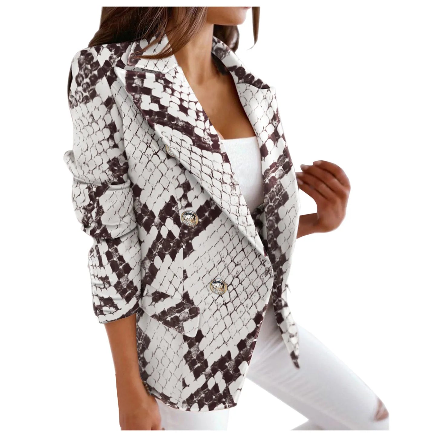 New In Outwears Printed Faux Wool Thin Coat Trench Jacket Ladies Long Overcoat Outwear Fashion Woman Blazer 2022 Abrigo Mujer
