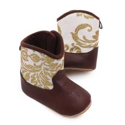 Baby Boots Made Of Soft PU and High-quality Cotton Short Boots With Rubber Soles and Anti Slip Baby