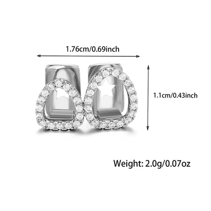 1PCS Hip Hop Single Teeth Grillz For Men Women Gold Silver Color Copper Grillz