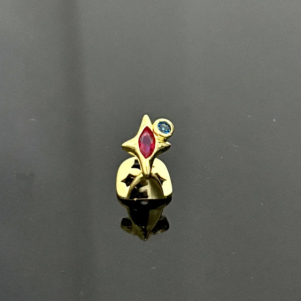 Purple Zircon Star Teeth Grillz Single Blue CZ Stone Tooth Caps For Women Men