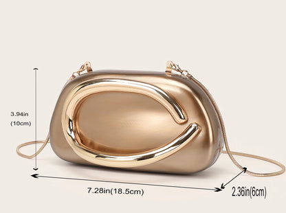 Luxury Evening Banquet Clutch Bag Bride Metal Shoulder Wedding Purse Party Crossbody Handbag