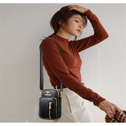 Ladies New Trendy Pu Leather Shoulder Bags Luxury Designer Simple Small Purse