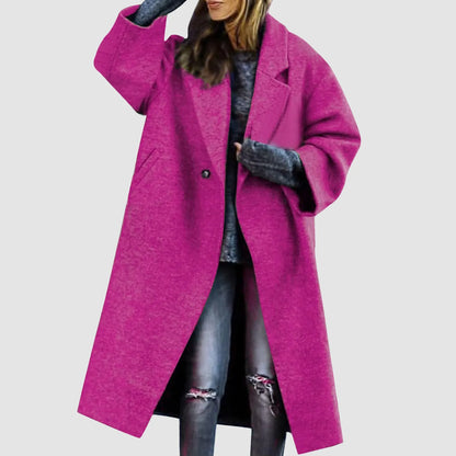Women Cardigan Loose Women's Winter Double Breasted Midi Long Wool Coat Notch Lapel Womens Lightweight Cardigans with Pockets