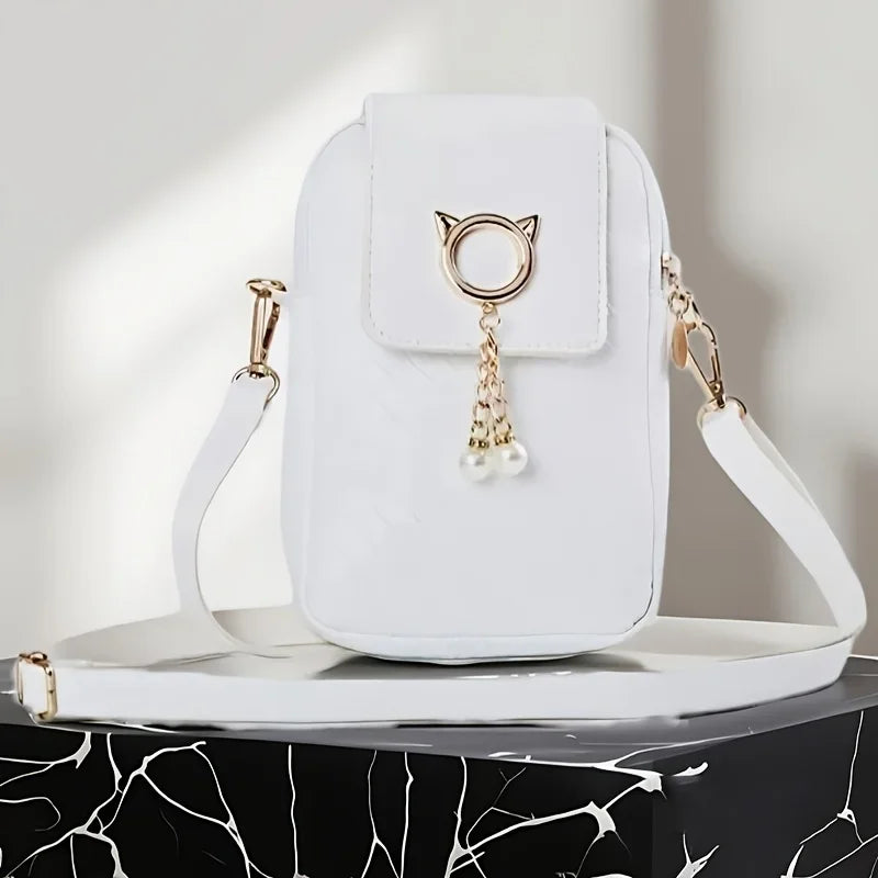 Fashion Women Mini PU Leather Crossbody Shoulder Bag Casual Mobile Phone Wallet Cute Handbag for Girls