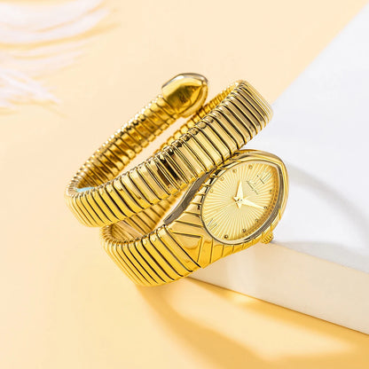 Women's Watches New Quartz Snake Shape Simple Ladies Watch Fashion Unique Strap Waterproof