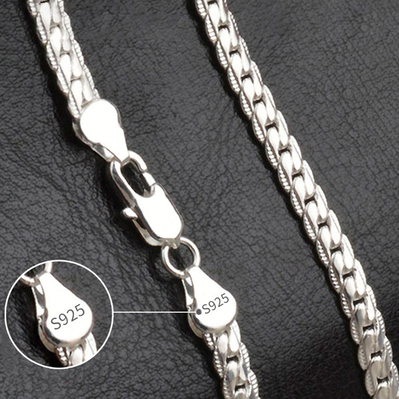 18K Gold/Silver Color 6mm Necklace 8/18/20/24 Inch Chain For Woman Men Gold / 60cm 24inches Gold / 55cm 22inches Gold / 50cm 20inches Gold / 60cm 24inches-Gold / 55cm 22inches-Gold / 50cm 20inches-Gold / 45cm 18inches-Silver / 50cm 20inches-Silver / 45cm 18inches-Silver / 40cm 16inches-Silver / 20cm bracelet-Gold / 40cm 16inches-Gold / 20cm bracelet-Silver / 60cm 24inches-Silver / 55cm 22inches-