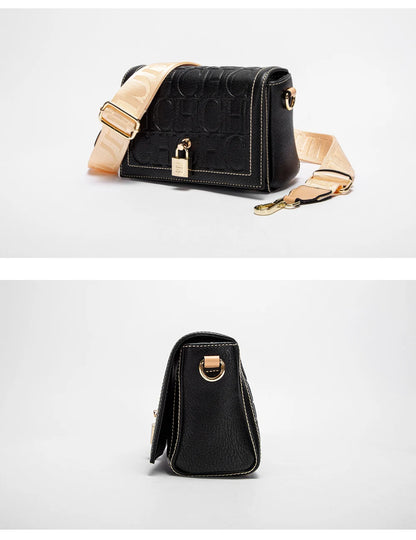 Fashionable Classic Light Luxury Design Exquisite Craftsmanship Women's New Shoulder Bag Letter PU Material Crossbody Bag