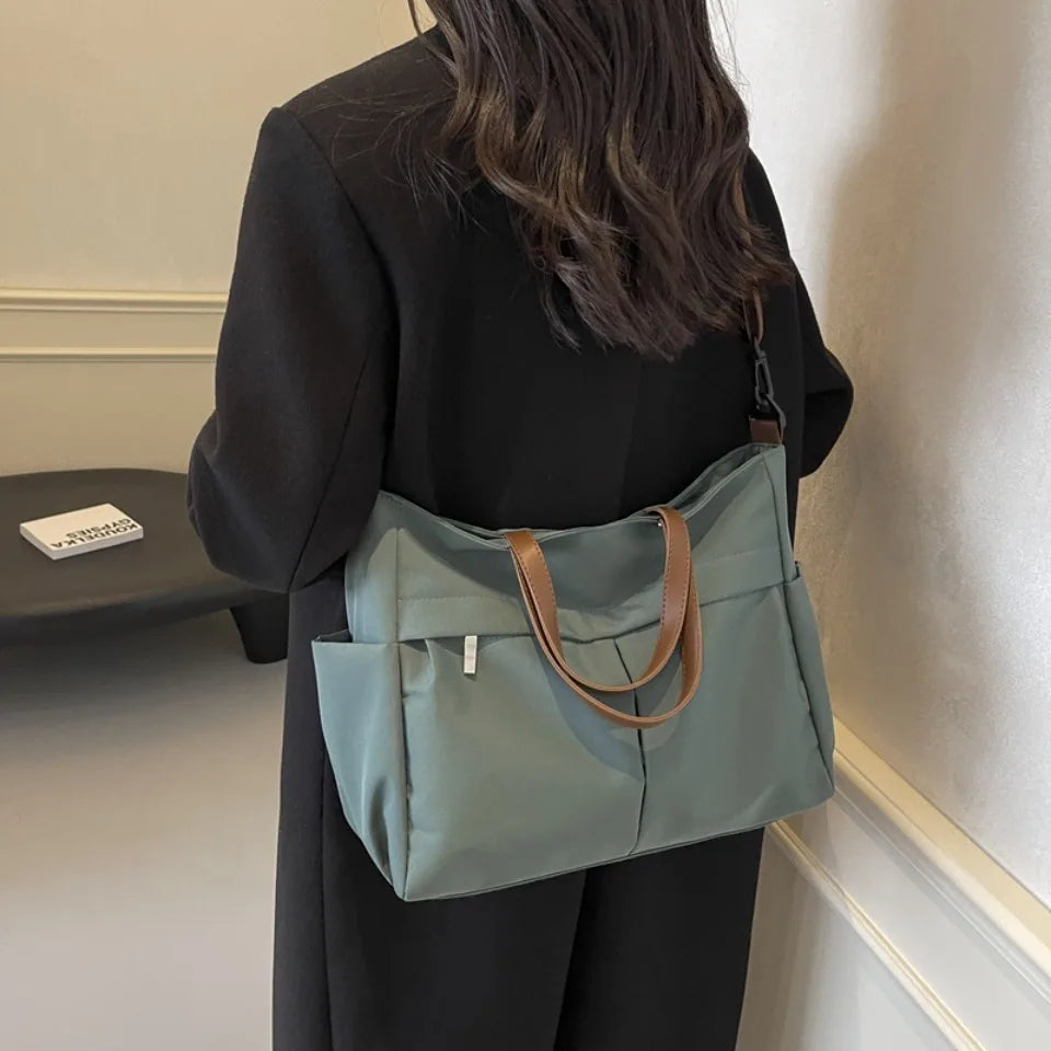 Stylish Nylon Tote Student shoudler Bags for Women Ladies Business Hand-held Briefcase Commuter Tote A4 Laptop High-end Designer