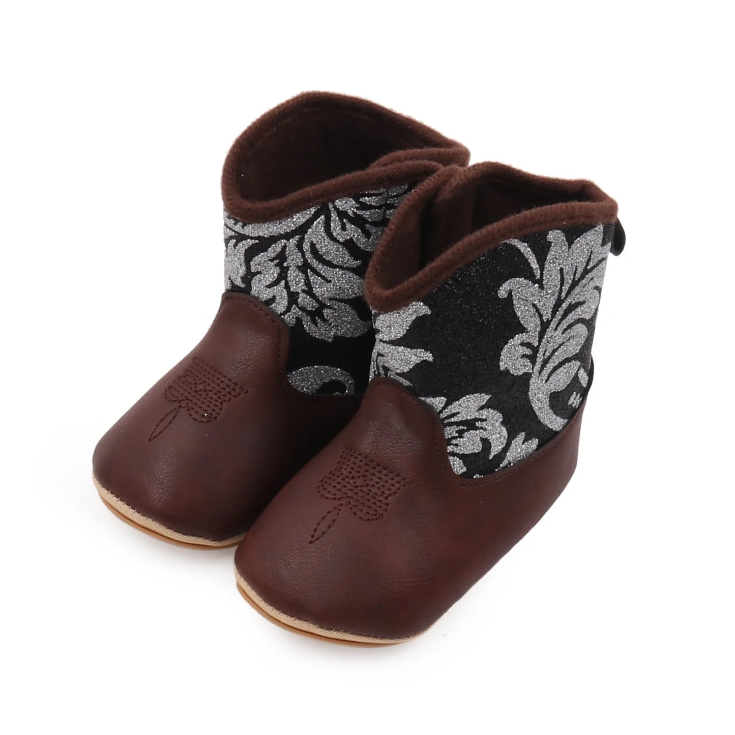 Baby Boots Made Of Soft PU and High-quality Cotton Short Boots With Rubber Soles and Anti Slip Baby