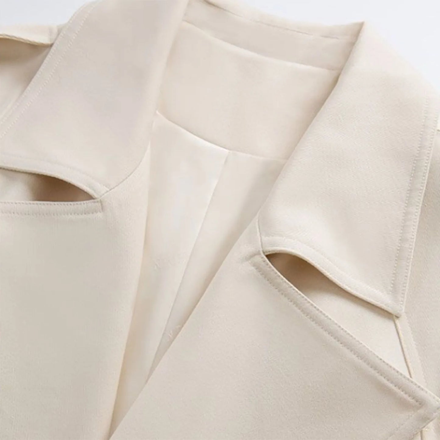 Women'S Windbreaker Coats Mid Length White Female Trench Coat