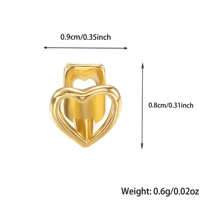 1PCS Hip Hop Single Teeth Grillz For Men Women Gold Silver Color Copper Grillz