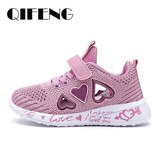 Girls Casual Light Mesh Sneakers Kids Summer Cute Sport Cartoon Female Footwear