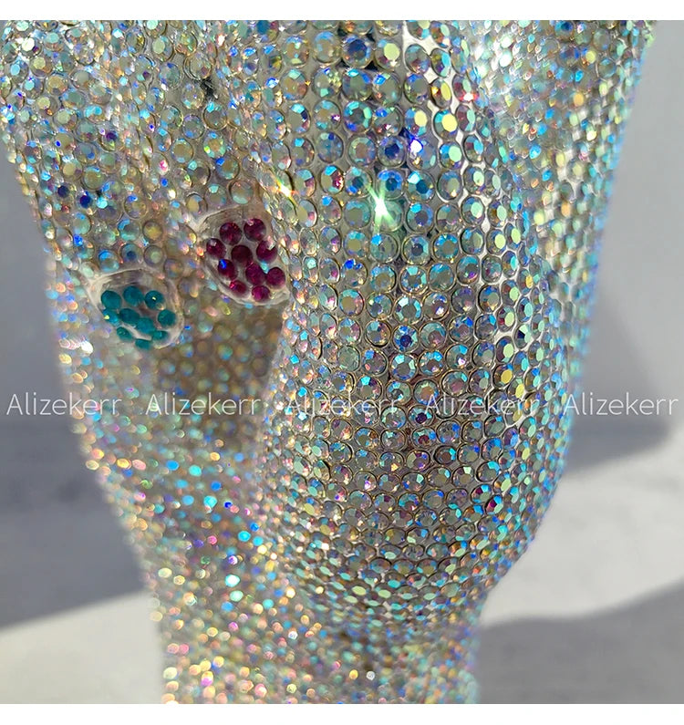 Victory Hand Shaped Diamond Evening Luxury Designer Unique Stylish Rhinestone Purse