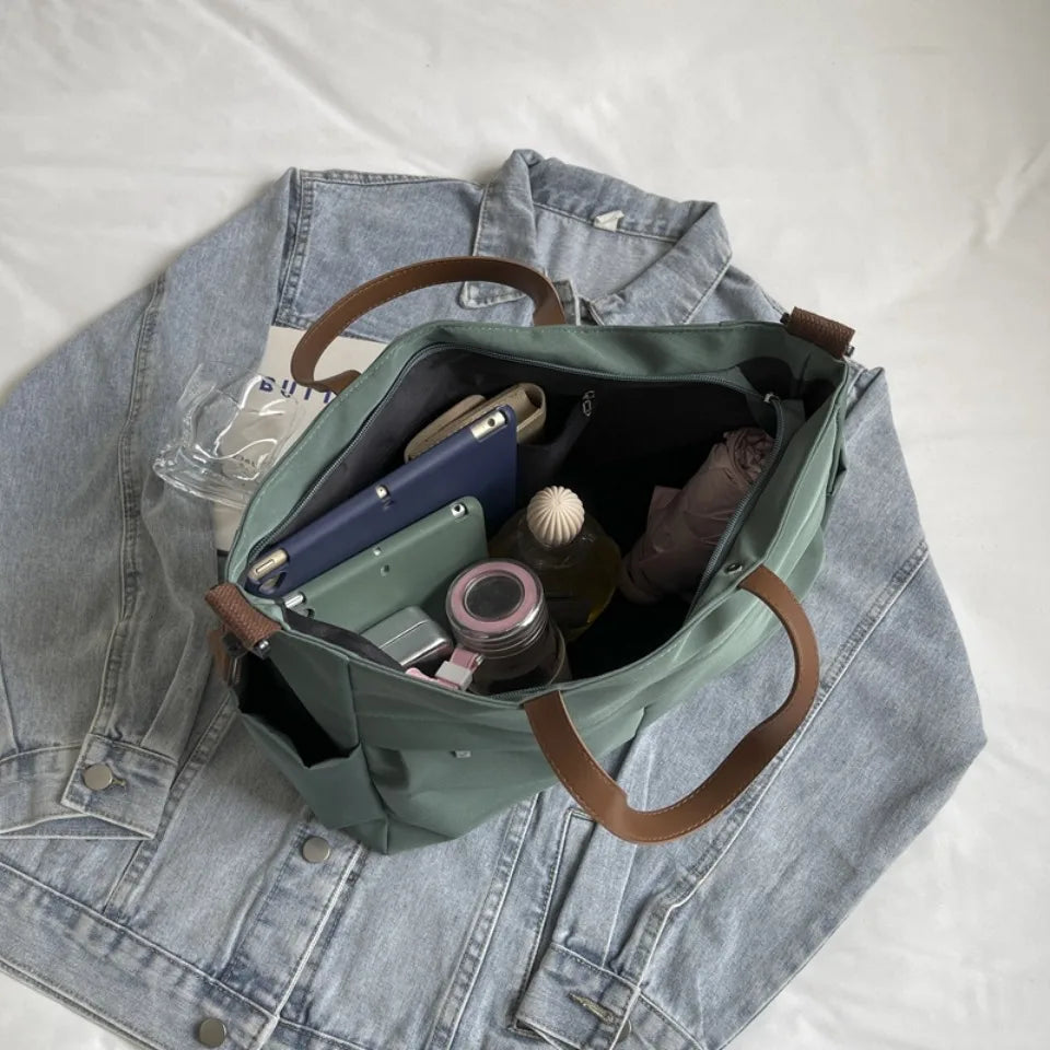 Stylish Nylon Tote Student shoudler Bags for Women Ladies Business Hand-held Briefcase Commuter Tote A4 Laptop High-end Designer