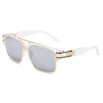 Men Sunglasses Glamour Mirrored Retro Vintage Square Designer Shades Unisex