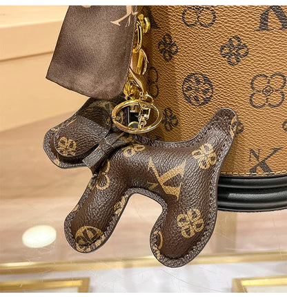 Light luxury brand women's handbag high-end sense contrasting color shoulder bag bucket bag