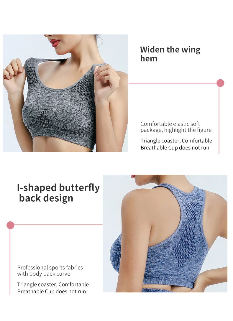 Women Sports Bra Top Push Up Fitness Yoga Bra Underwear Sport Tops For Women Breathable