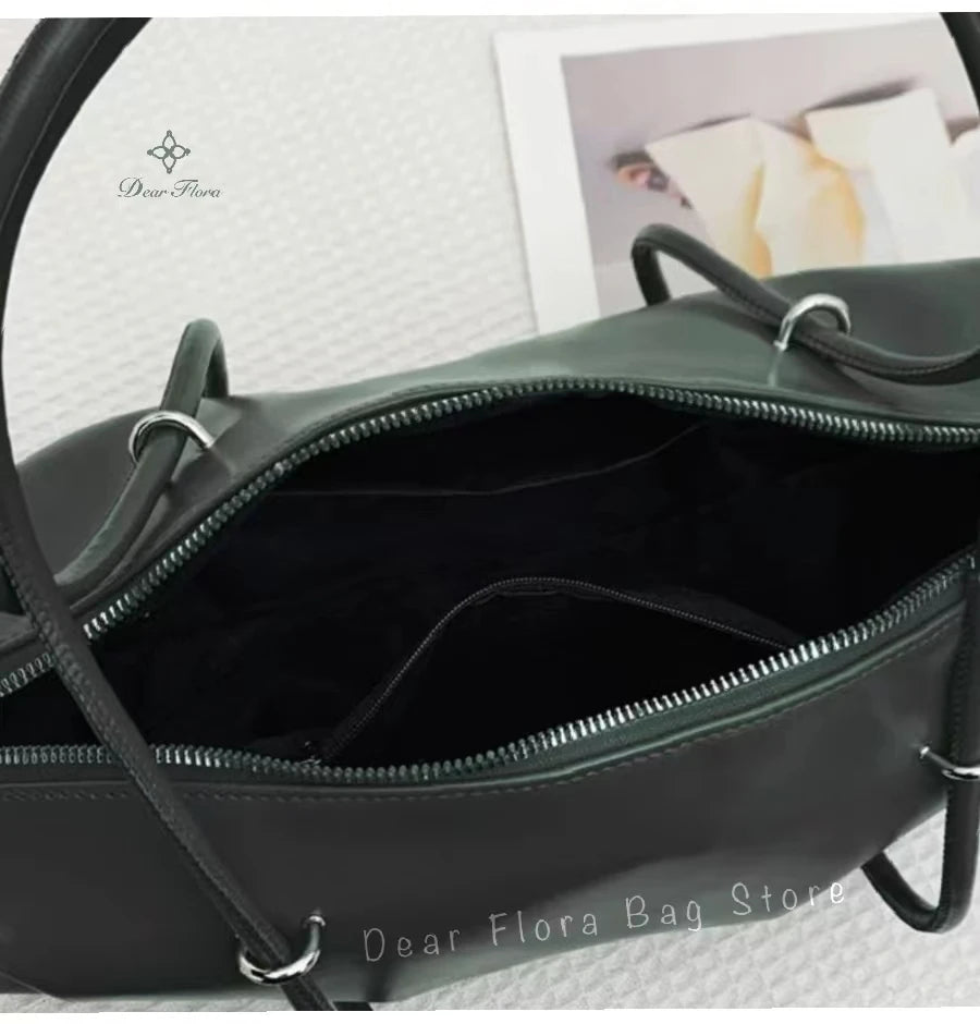 Large Capacity Boston Pillow Handbag Shoulder Bags Vintage Large Capacity Tote Bag