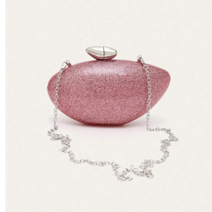 Shell Brand Pearl Brown Marble Acrylic Box Clutches Evening Bag Bridal Handbag