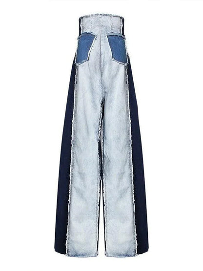 Women High Waist Jeans Patwork Denim Pants Casual Colorblock Patchwork Raw Trim Wide Leg Blue / XXXL / CHINA Blue / XXL / CHINA Blue / 4XL / CHINA Blue / XXXL / CHINA-Blue / XXL / CHINA-Blue / 4XL / CHINA-Blue / M / CHINA-Blue / XL / CHINA-Blue / L / CHINA-