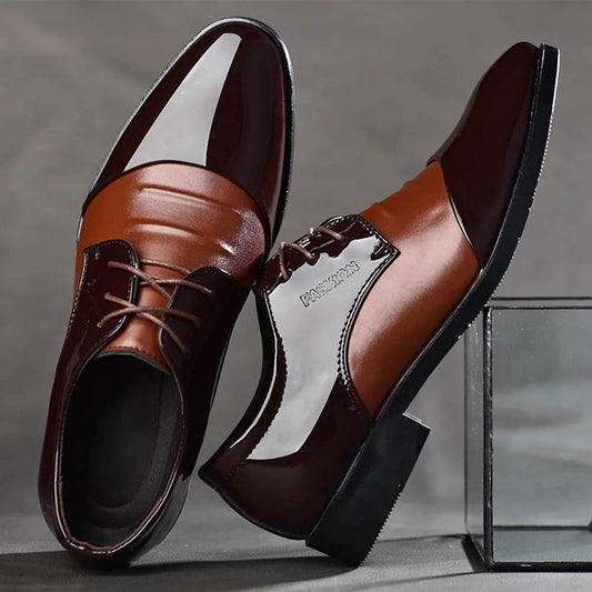 Slip on Dress Shoes for Men Leather Shoes Shoes Suit Fashion Male Shoes Casual Pointed Men Leather Dress Men Leather Shoes - Fashionqueene.com-mens shoes