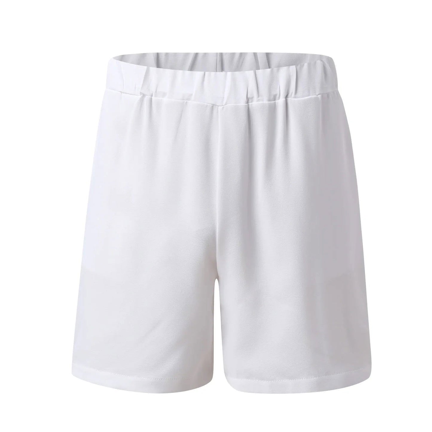 Summer Men Beach Shirt Board Shorts Set Solid White Linen Shirt Button-up Tops Bottom Tracksuit Clothing 2022 - Fashionqueene.com-Summer Men Beach Shirt Board Shorts Set Solid White Linen Shirt Button-up Tops Bottom Tracksuit Clothing 2022