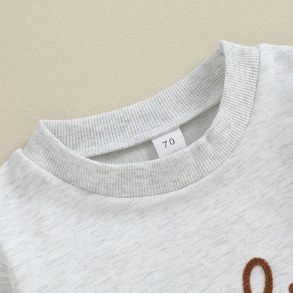 Toddler Baby Boy Long Sleeve Sweatshirt - Fashionqueene.com-2023-09-09 Lioraitiin Toddler Baby Boy Long Sleeve Sweatshirt Crewneck Pullover Sweater Tops Bro Matching Outfit Baby Clothes