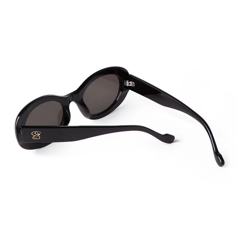 Tortoise Shell Oval Sunglasses Gradient Brown Lens - Fashionqueene.com-oval sunglasses