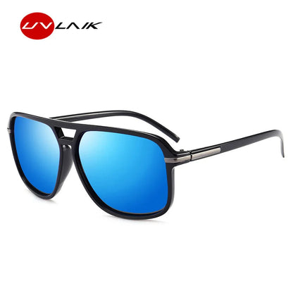 UVLAIK Rectangle Polarized Sunglasses Men Oversized Mirror Driving Sun Glasses Brand Designer Driver Sunglass UV400 Goggles - Fashionqueene.com-rectangle sunglasses