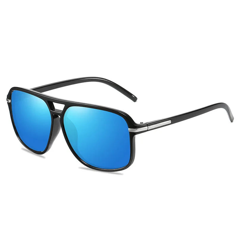 UVLAIK Rectangle Polarized Sunglasses Men Oversized Mirror Driving Sun Glasses Brand Designer Driver Sunglass UV400 Goggles - Fashionqueene.com-rectangle sunglasses