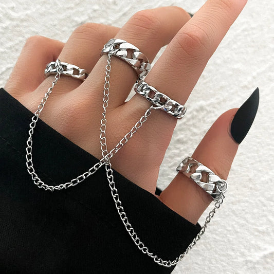 Tassel Chain Open Rings for Women Multi-layer Adjustable Finger Rings RI21Y0030 RI22Y0114 RI21Y0342 RI21Y0030-RI22Y0114-RI21Y0342-