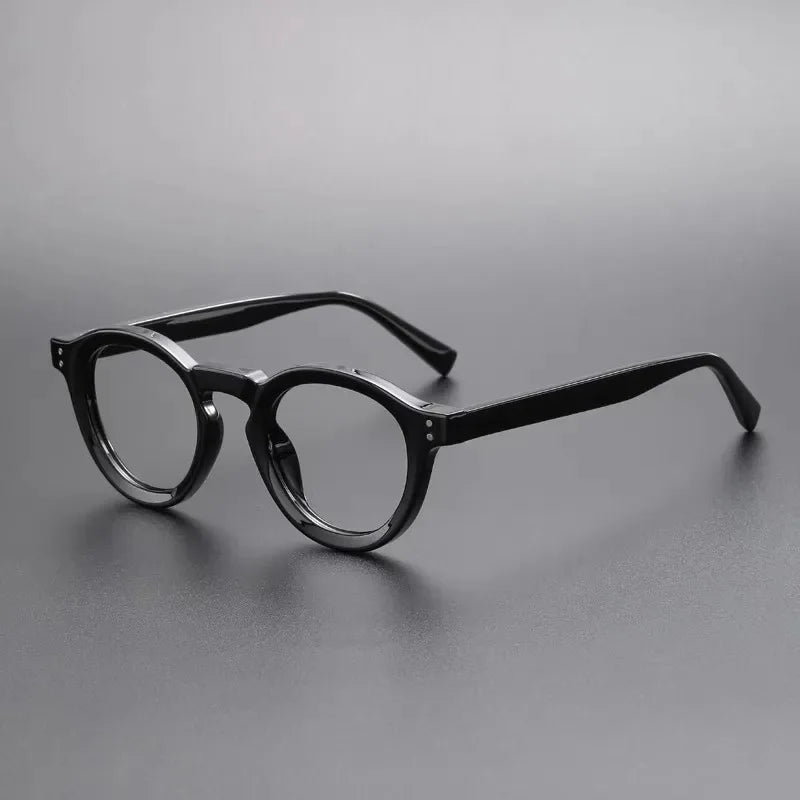 Vintage Round Glasses Woman Man Transparent Anti Blue Light Computer Eyewear Clear Lens Retro Metal Eyeglasses Frame - Fashionqueene.com-computer eyewear