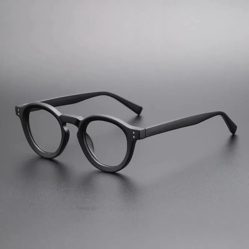 Vintage Round Glasses Woman Man Transparent Anti Blue Light Computer Eyewear Clear Lens Retro Metal Eyeglasses Frame - Fashionqueene.com-computer eyewear