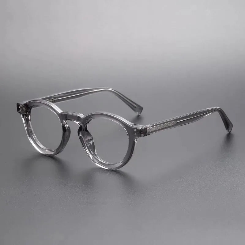 Vintage Round Glasses Woman Man Transparent Anti Blue Light Computer Eyewear Clear Lens Retro Metal Eyeglasses Frame - Fashionqueene.com-computer eyewear