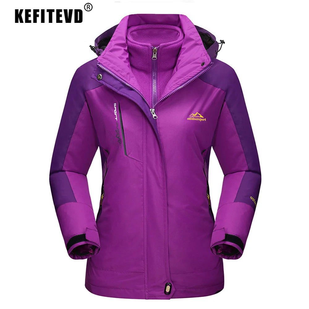 Winter Ski Jackets Fleece Warm Thermal Snow Waterproof Jacket - Fashionqueene.com-ladies ski jacket