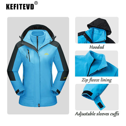 Winter Ski Jackets Fleece Warm Thermal Snow Waterproof Jacket - Fashionqueene.com-ladies ski jacket