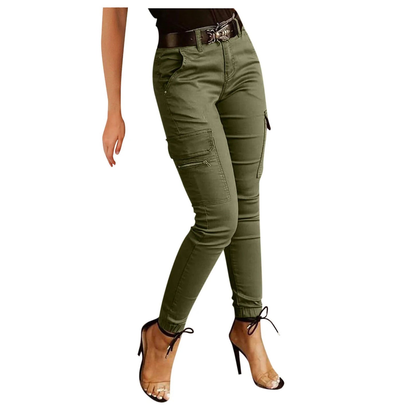 Women Cargo Pants With Pockets Sweatpants Streetwear - Fashionqueene.com-ladies pants