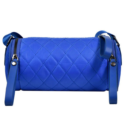 Women Diamond Lattice Leather Cylinder Pillow Bag Crossbody Handbag Casual Bags Underarm Bags for Small Purse - Fashionqueene.com-lattice cylinder bag