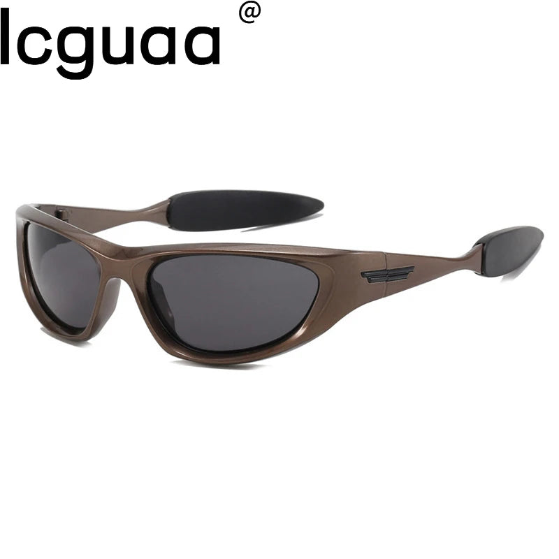 Wrap Around Sports Sunglasses Brand Designer For Unisex - Fashionqueene.com-wrap around sunglasses